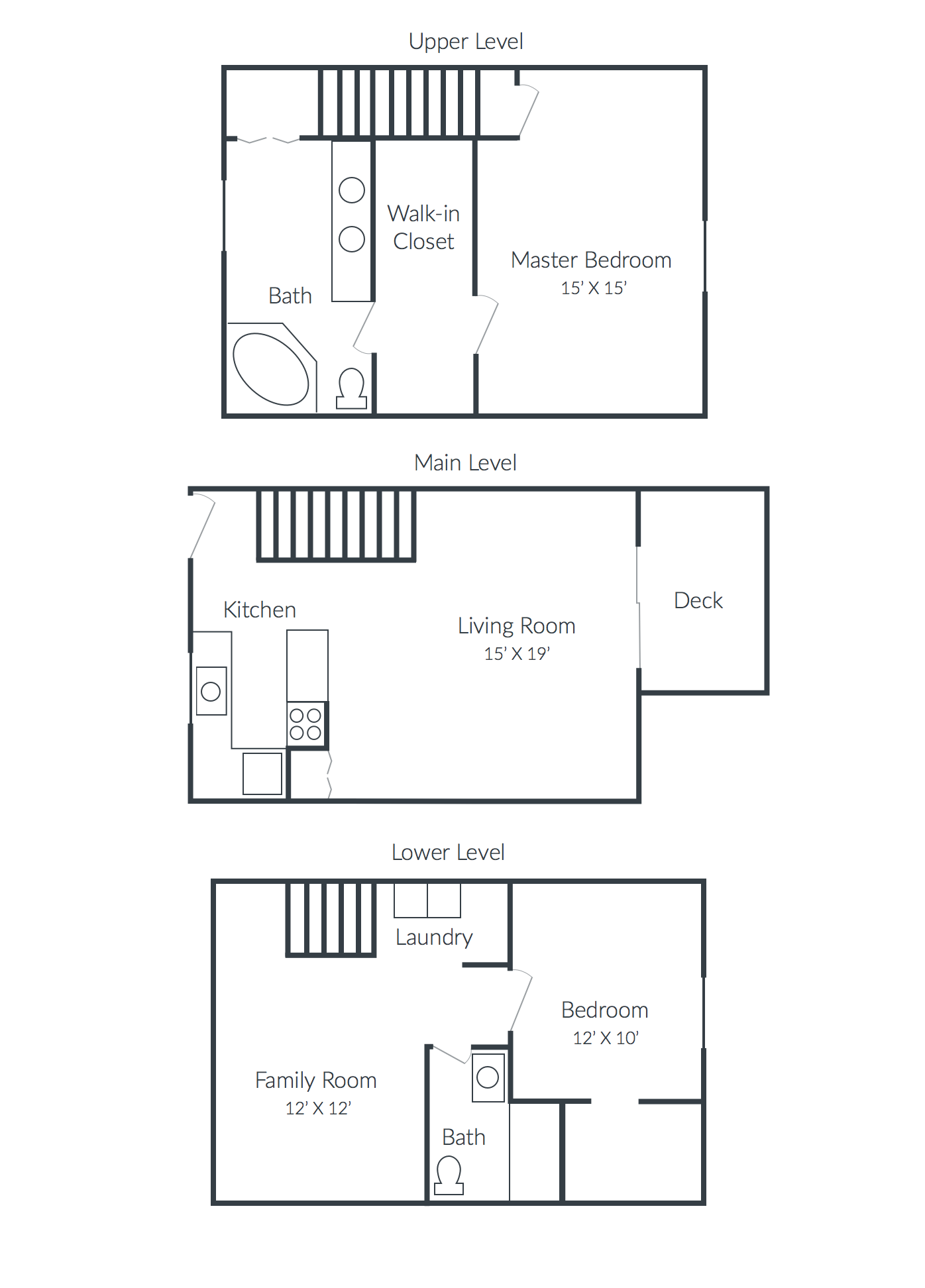 Floor plan for 2 beds, 2 baths, 1320 sqft